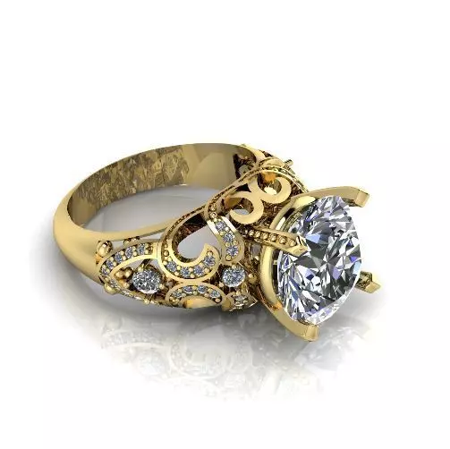 Ring with patterns N013033 3D print model_0