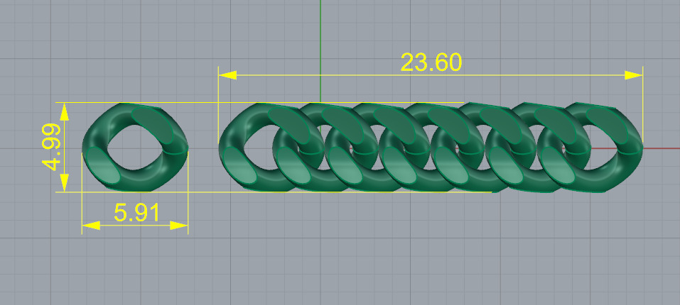 Chain link N013026 3D print model_7