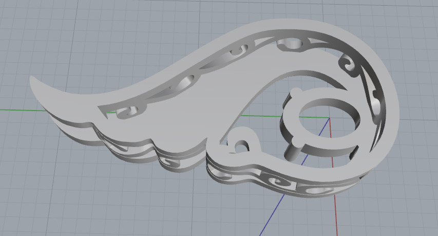 Pendant with a heart N013020 3D print model_5