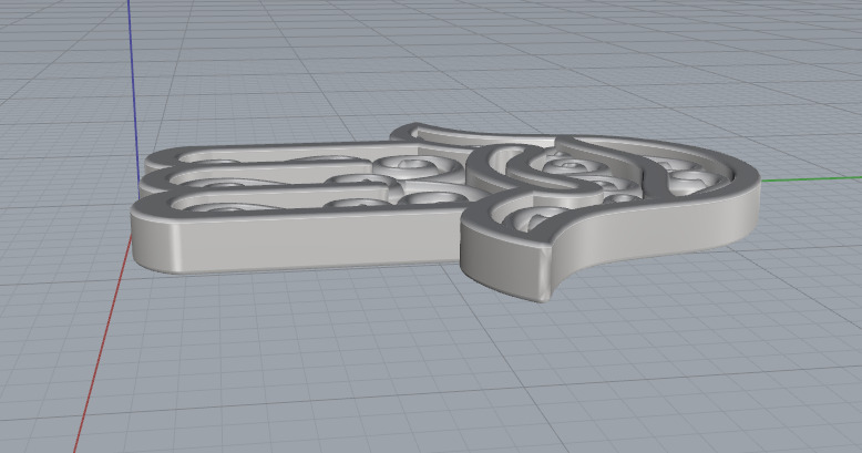 Pendant Hamsa N013011 3D print model_4