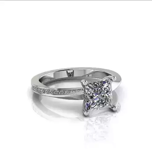 Mobius Halo Engagement Rings N013010