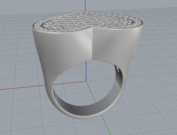 Ring Heart N013005 3D print model_5