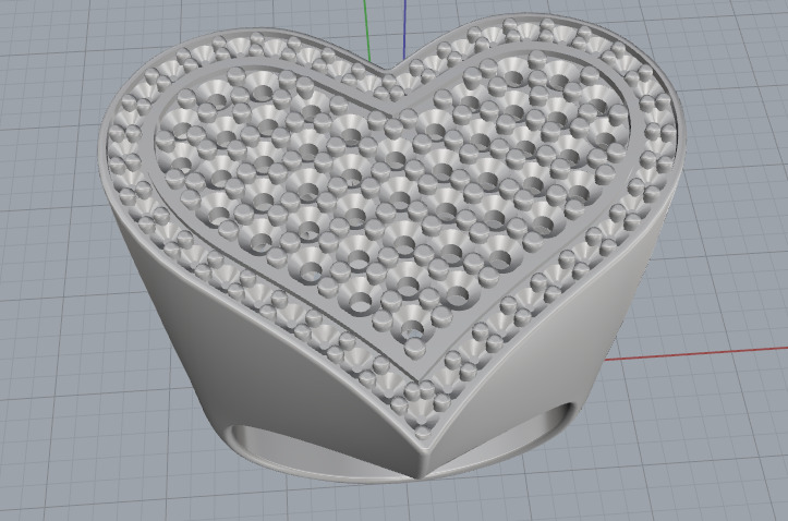 Ring Heart N013005 3D print model_2