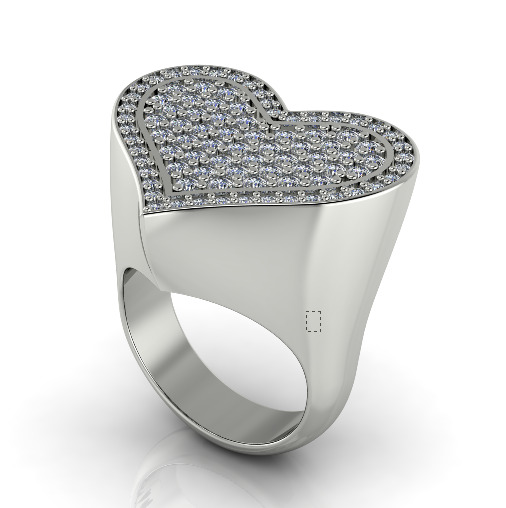 Ring Heart N013005 3D print model_1