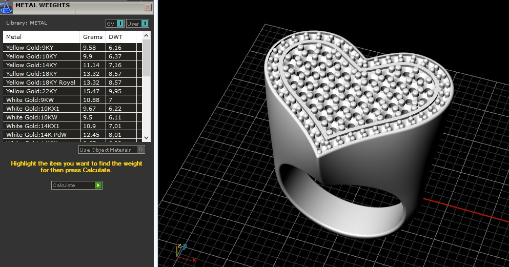 Ring Heart N013005 3D print model_10