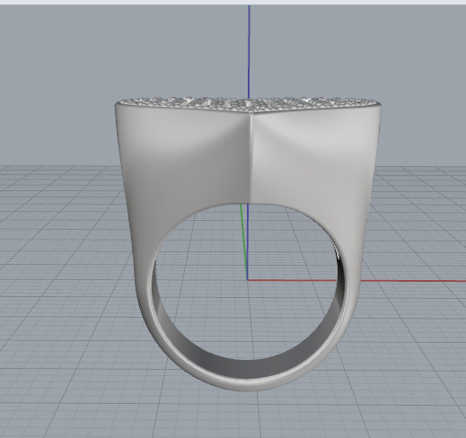 Ring Heart N013005 3D print model_3