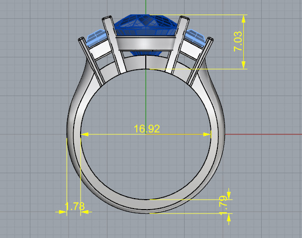 Soliter ring N013000 3D print model_6