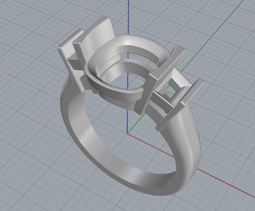 Soliter ring N013000 3D print model_2