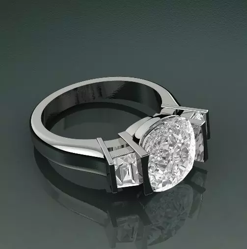 Soliter ring N013000 3D print model_0