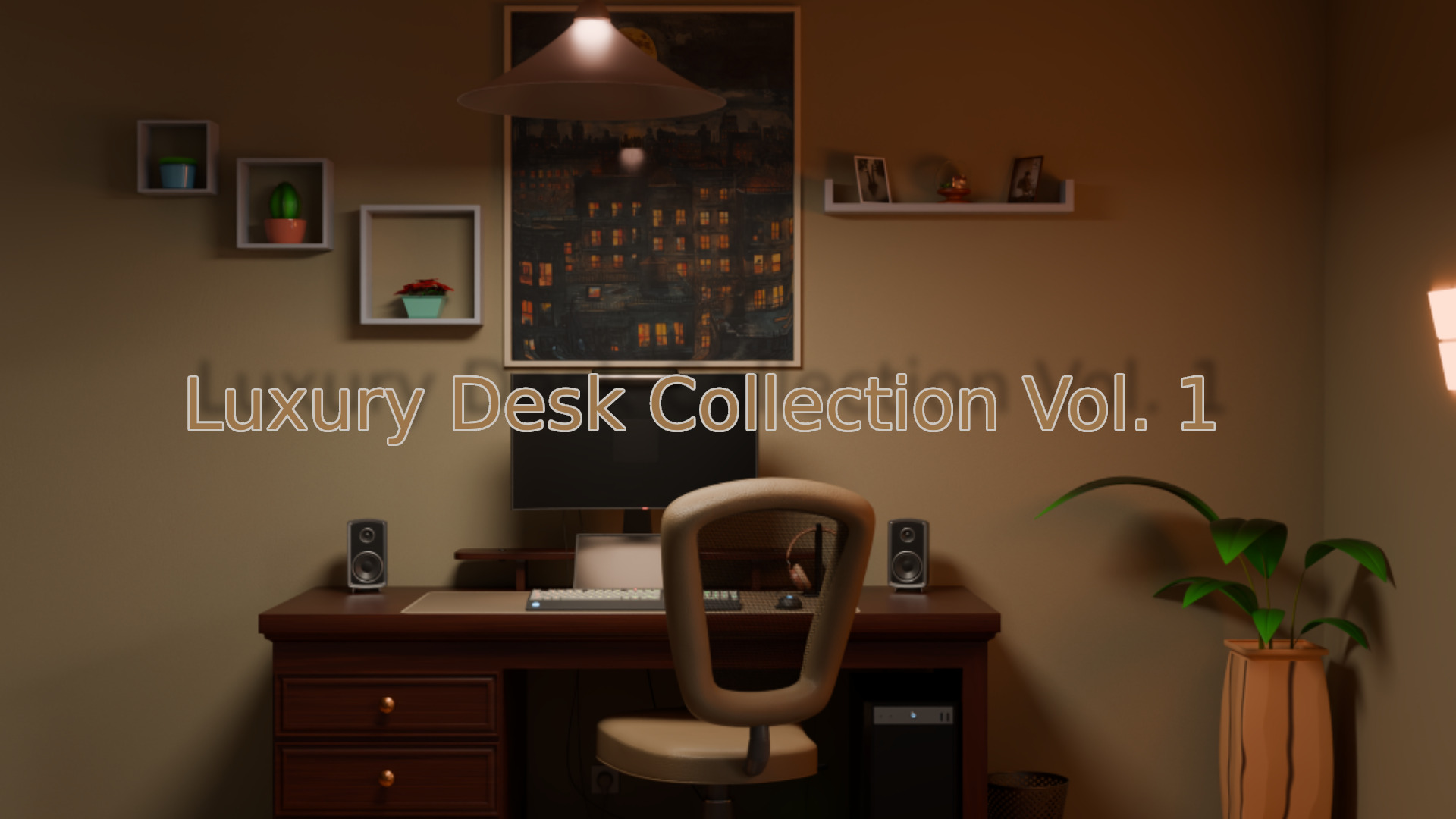 Luxury Desk Collection Vol 1 3D model_0