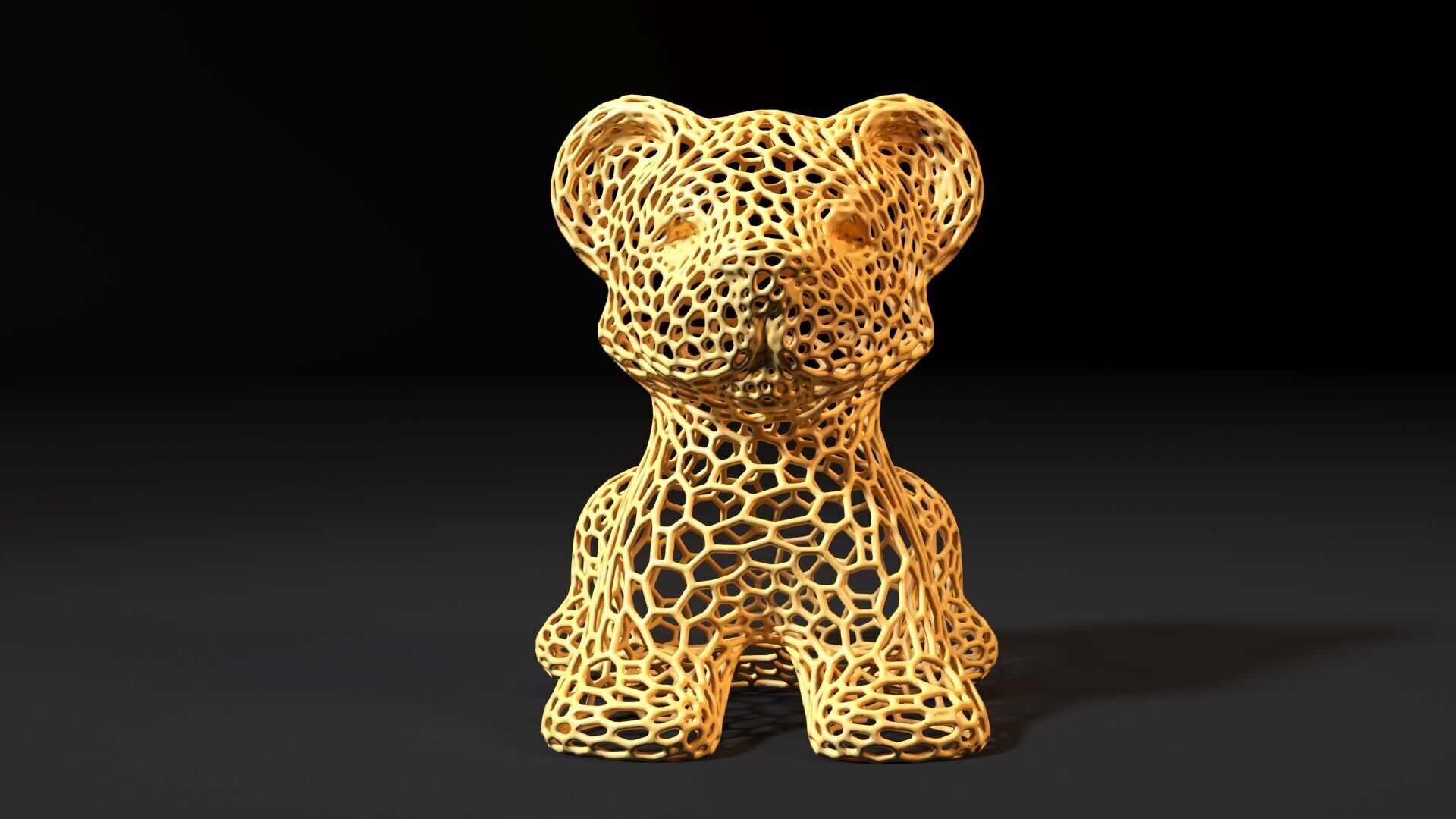 Tiger cub Voronoi 3D print model_7