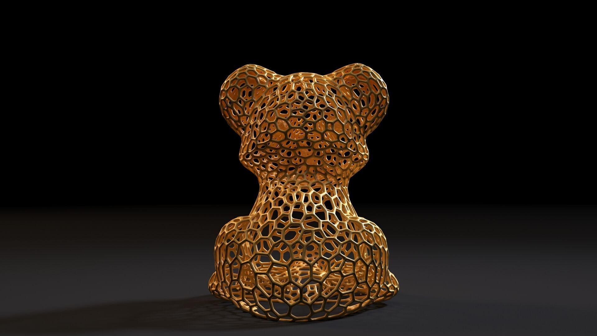 Tiger cub Voronoi 3D print model_4