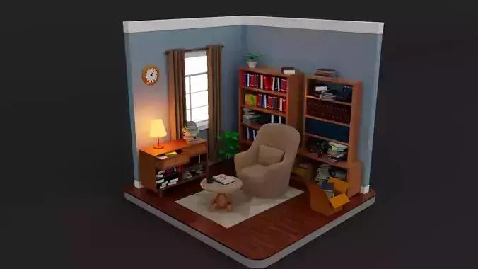 Isometric 3D Reading conrer