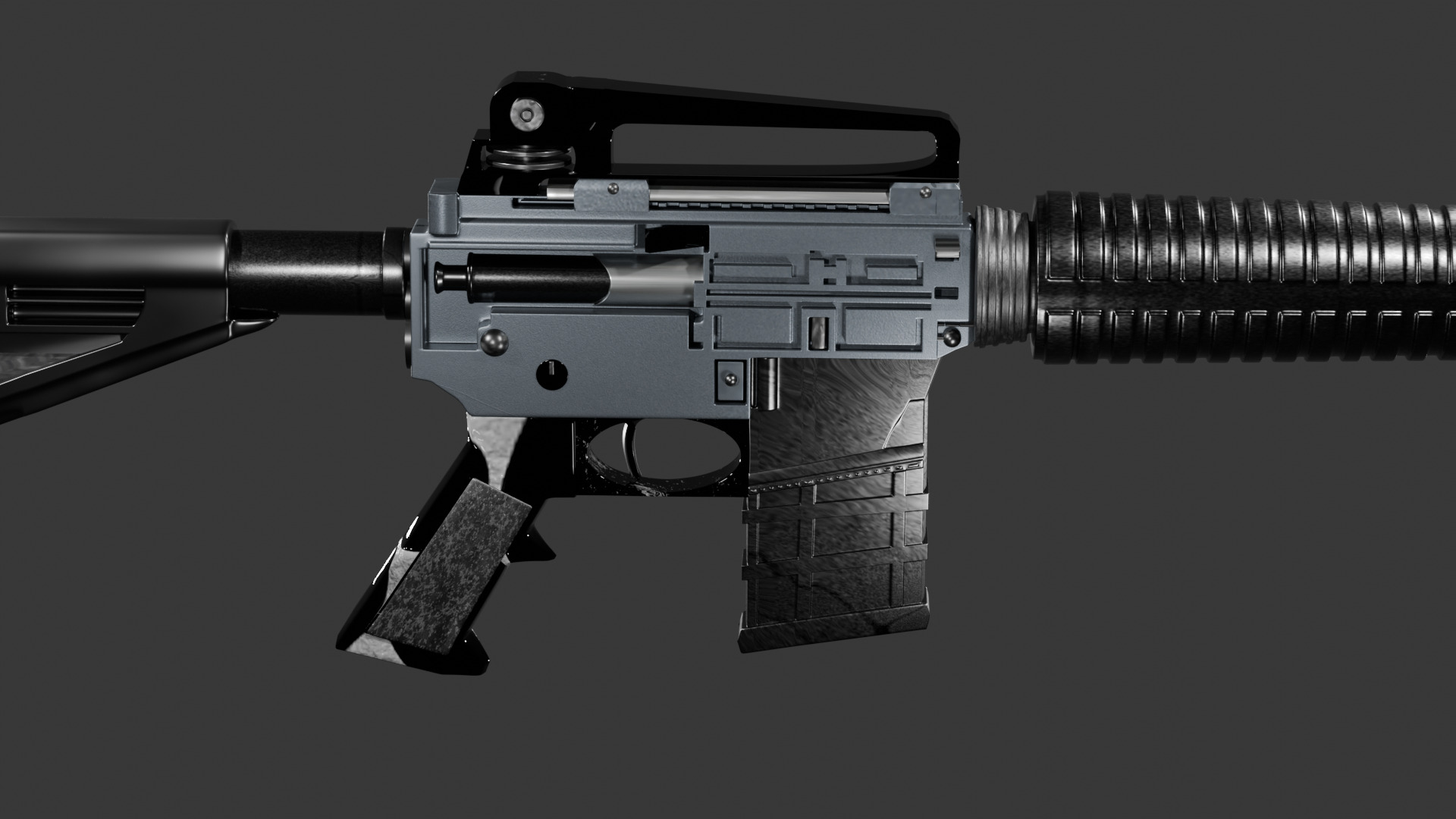 M4A1 Rifle High Quality 3D model_2