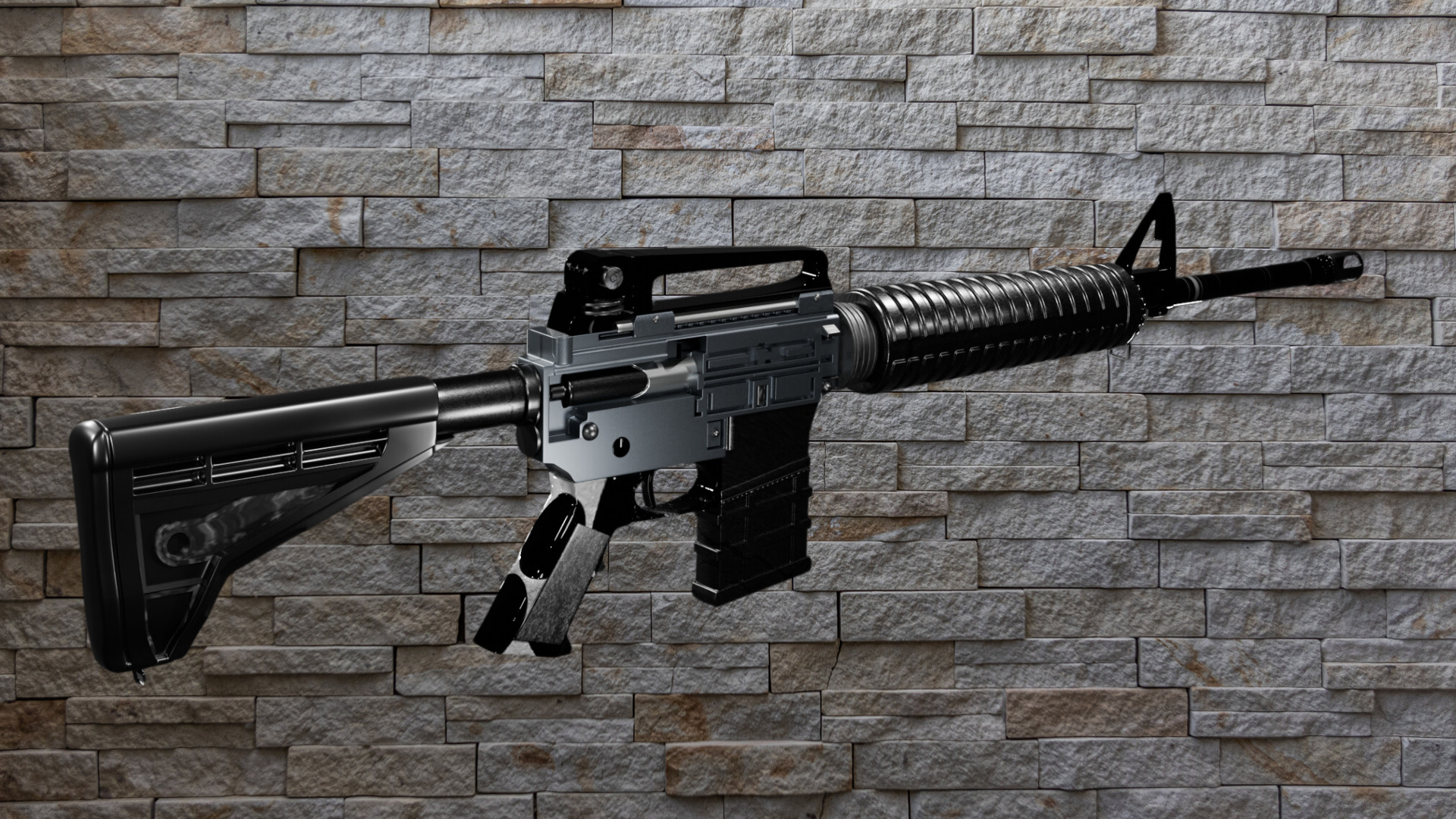M4A1 Rifle High Quality 3D model_10