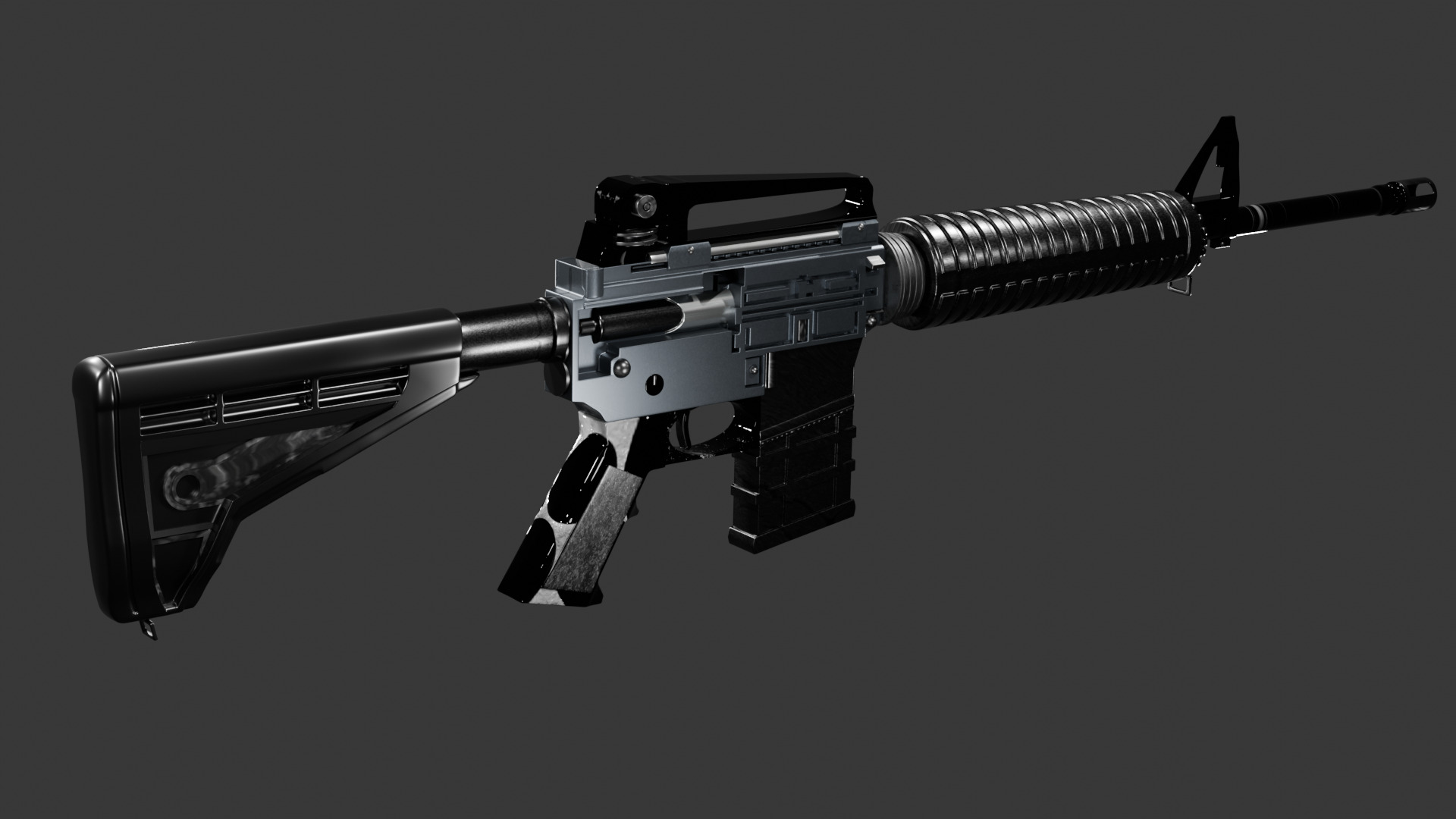M4A1 Rifle High Quality 3D model_5