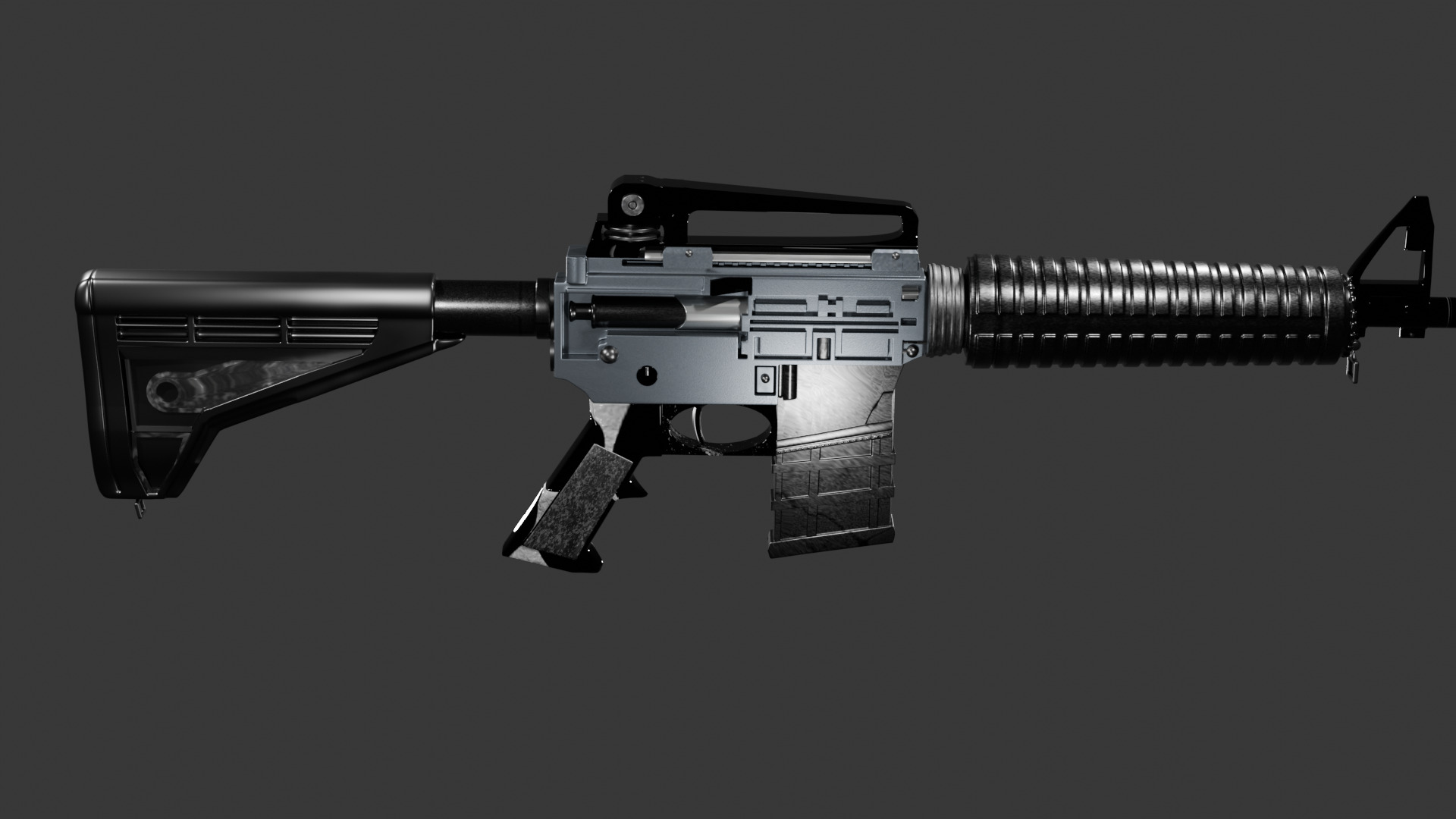 M4A1 Rifle High Quality 3D model_4
