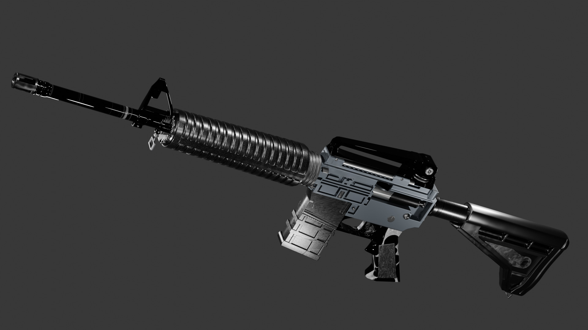 M4A1 Rifle High Quality 3D model_8