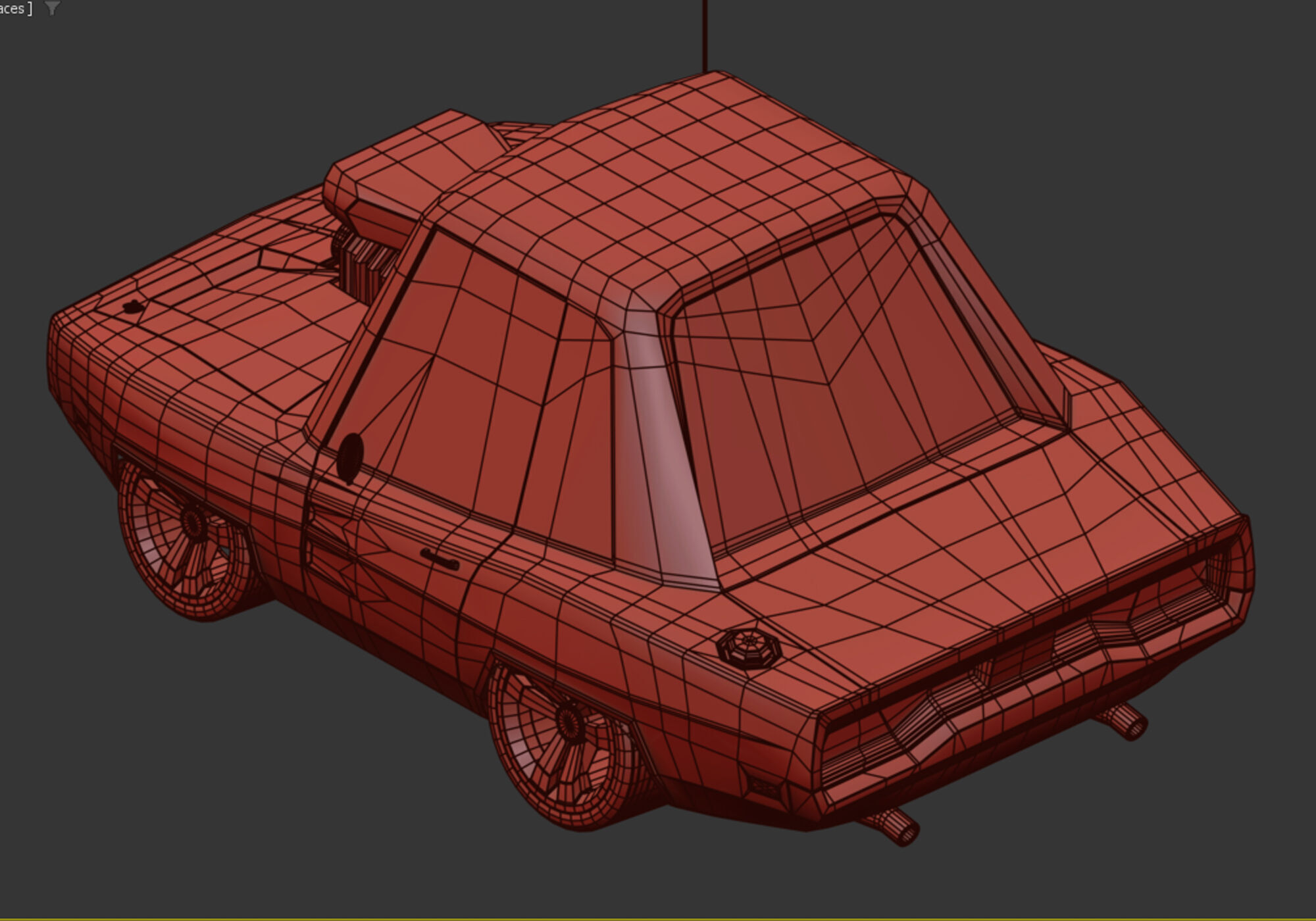 generic muscle cartoon car  3D model_15