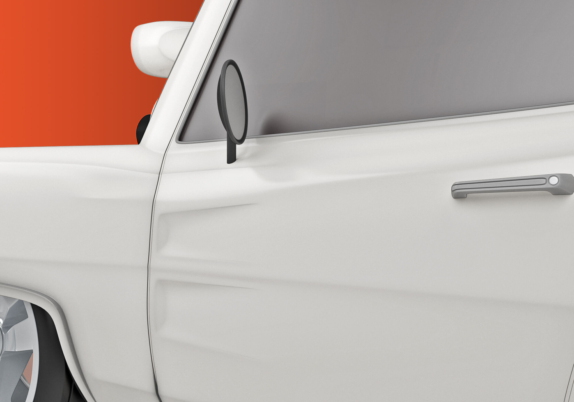 generic muscle cartoon car  3D model_8