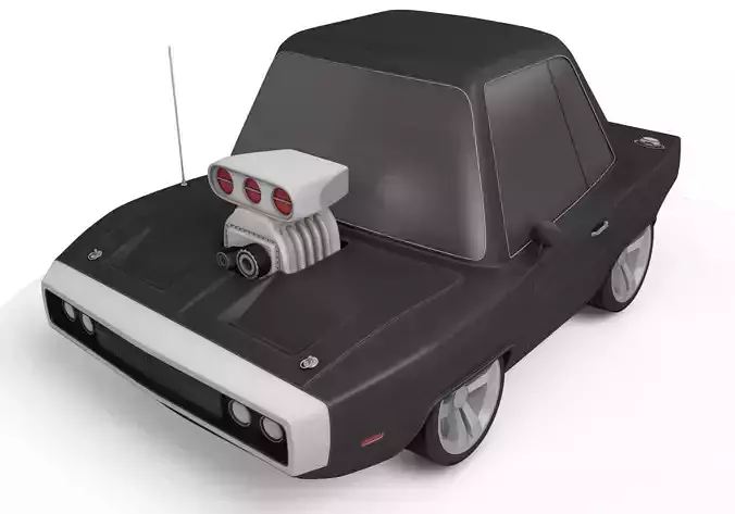 generic muscle cartoon car  3D model