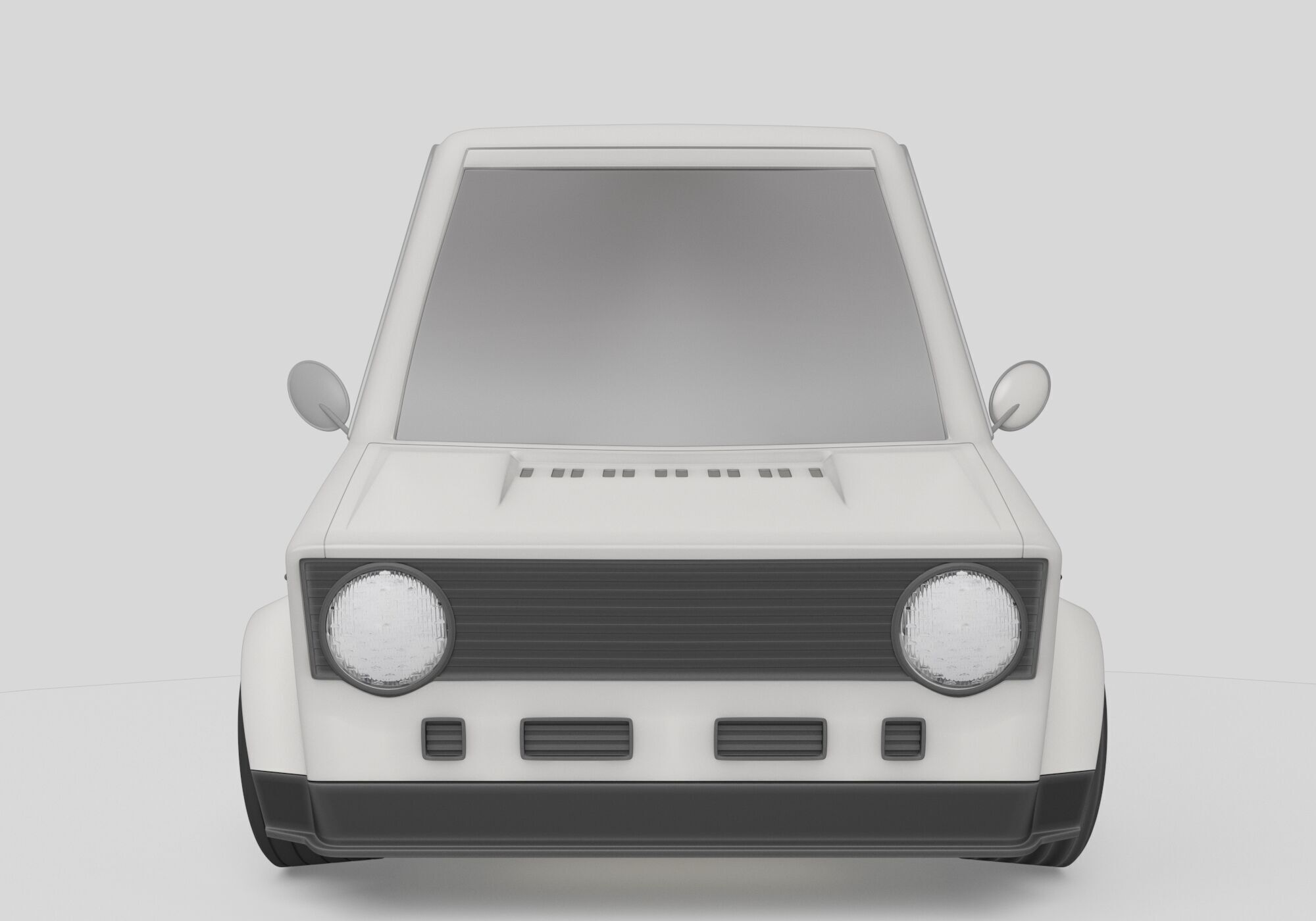 generic cartoon car  3D model_7