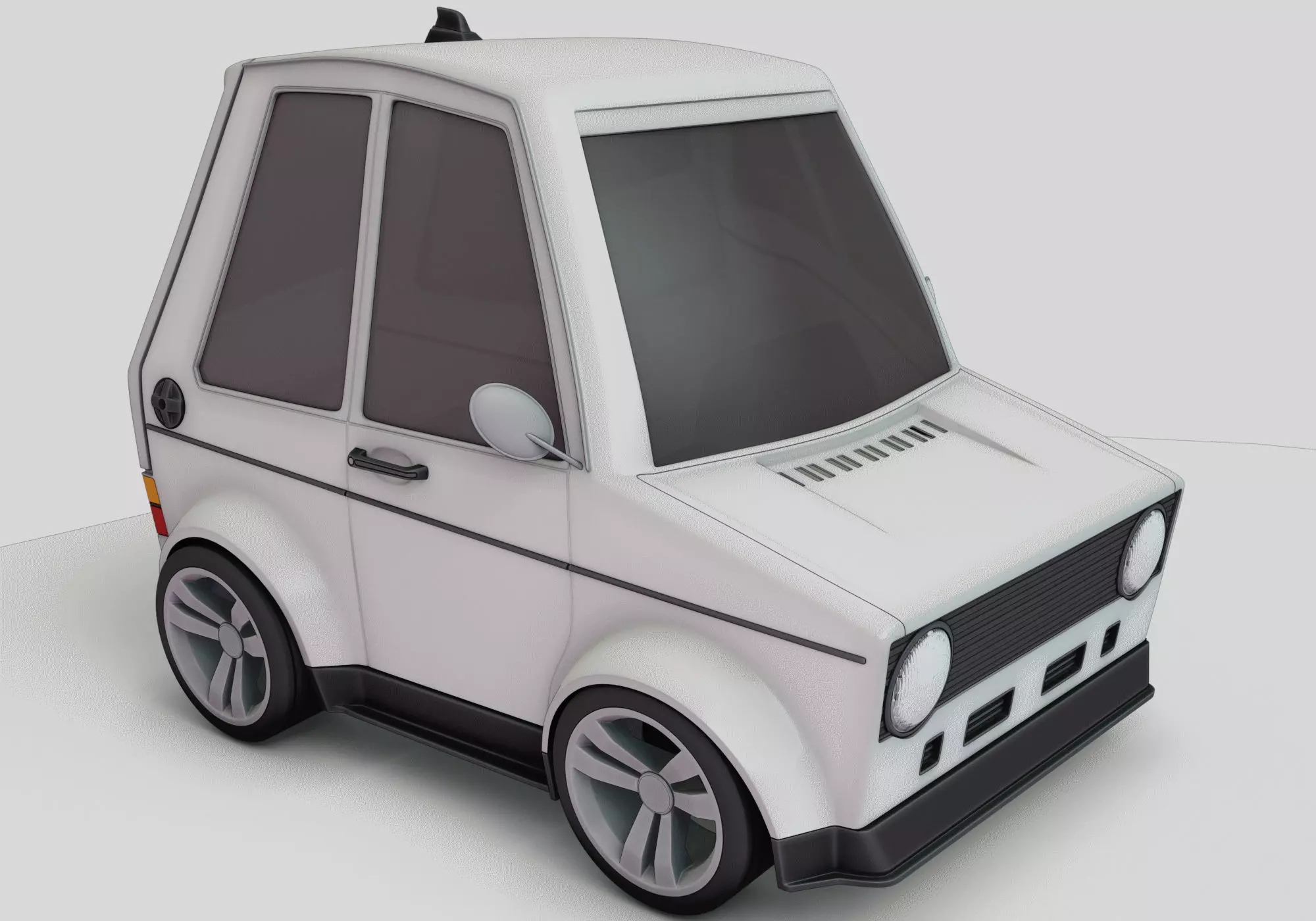 generic cartoon car  3D model_0