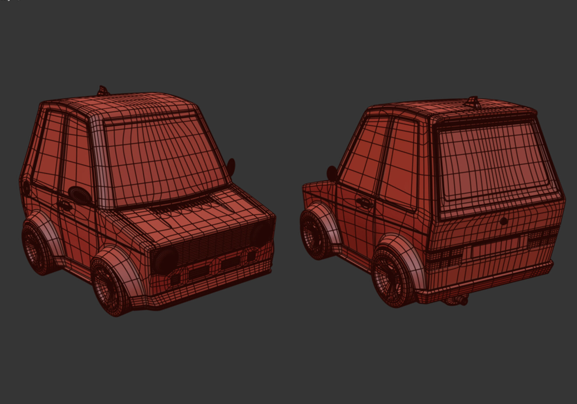 generic cartoon car  3D model_11