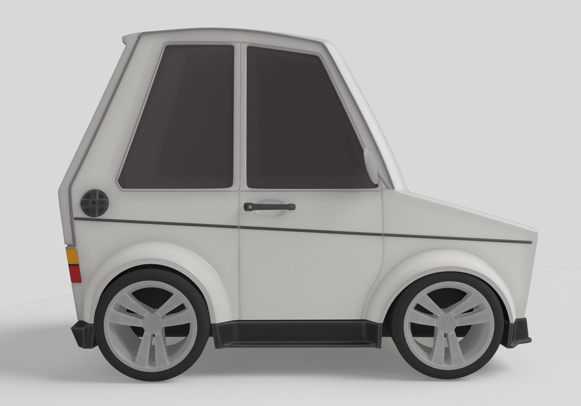 generic cartoon car  3D model_6
