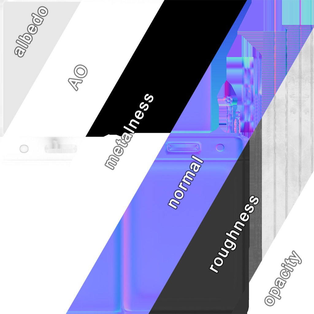 Lanyard Badge - ID Card Low-poly 3D model_3