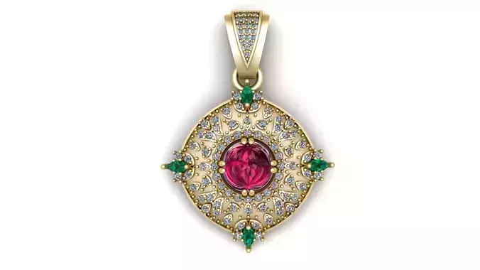 SOUTH AFRICA PENDANT 3D PRINTABLE MODEL 