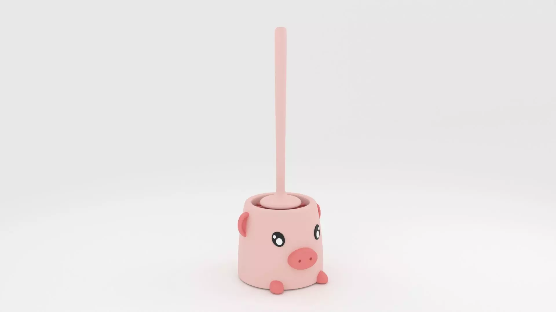 Cartoon Bathroom brush Low-poly 3D model Low-poly 3D model_0