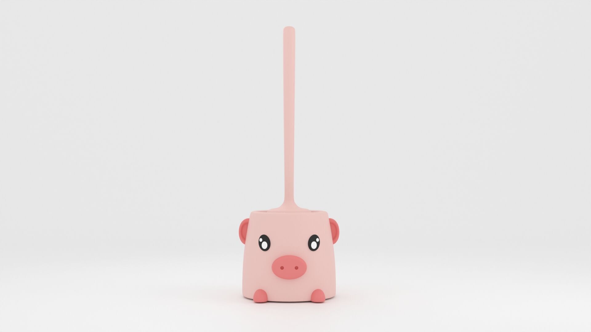 Cartoon Bathroom brush Low-poly 3D model Low-poly 3D model_2