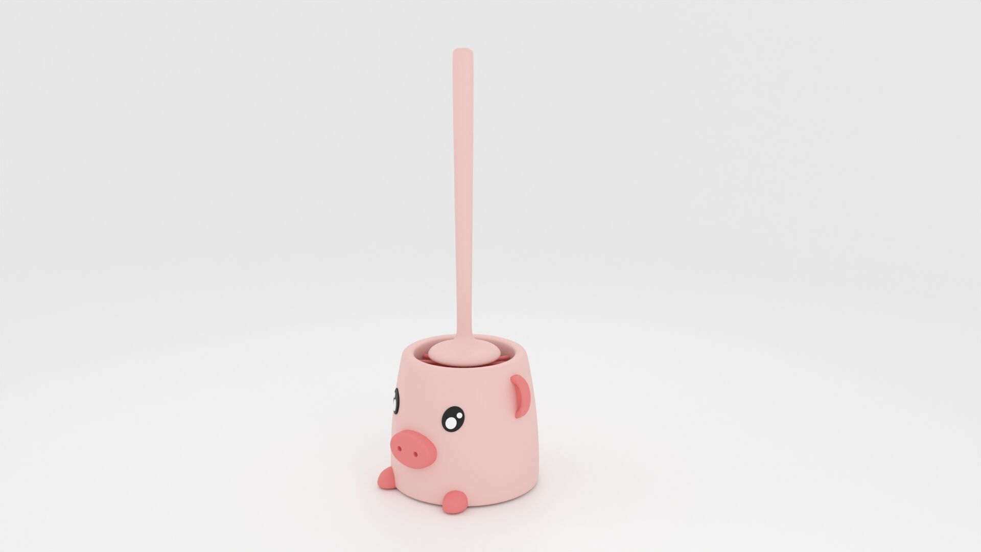 Cartoon Bathroom brush Low-poly 3D model Low-poly 3D model_1