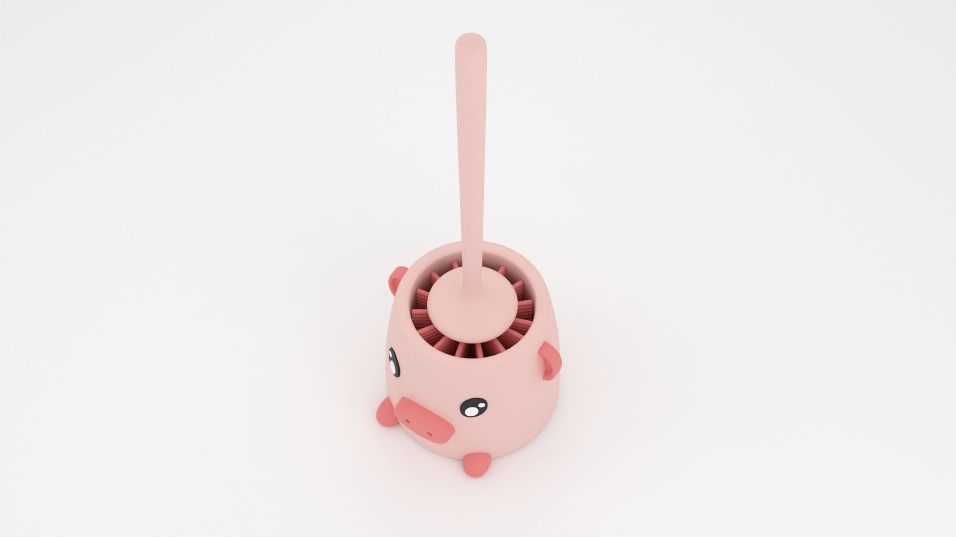 Cartoon Bathroom brush Low-poly 3D model Low-poly 3D model_3