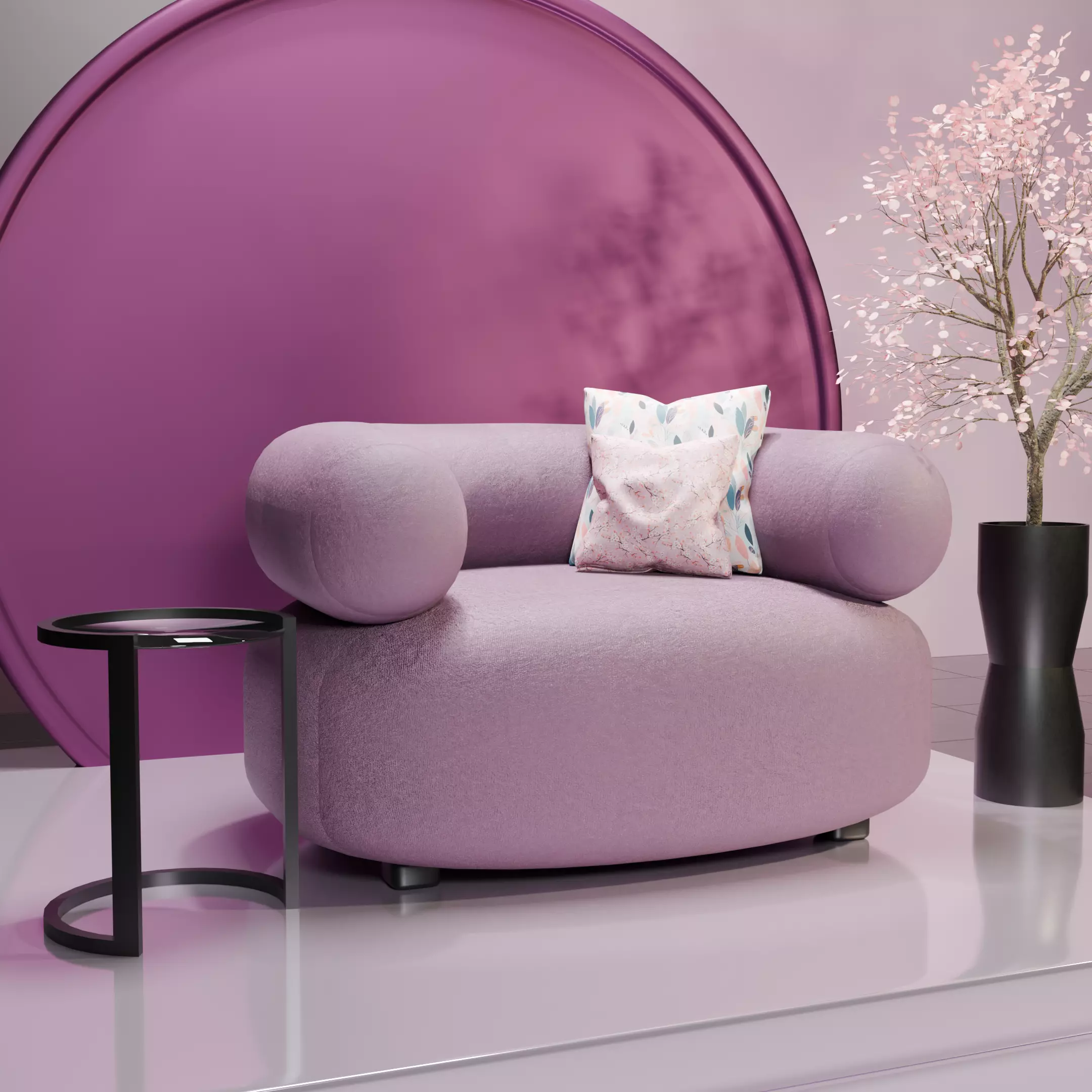 Archviz Single Seat 5 Basic Scene and Lighting 3D model