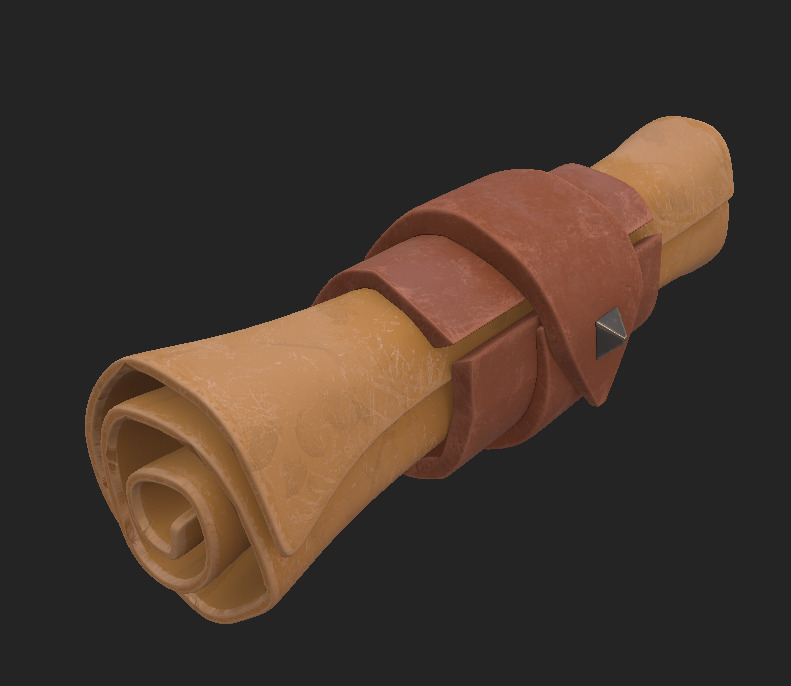 Letter PBR lowy poly Free low-poly 3D model_2