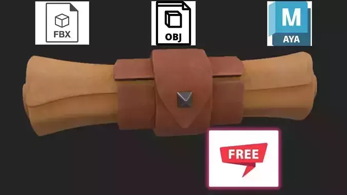 Letter PBR lowy poly Free low-poly 3D model