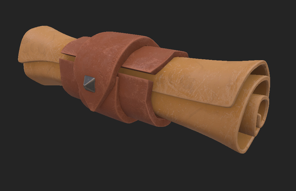 Letter PBR lowy poly Free low-poly 3D model_1