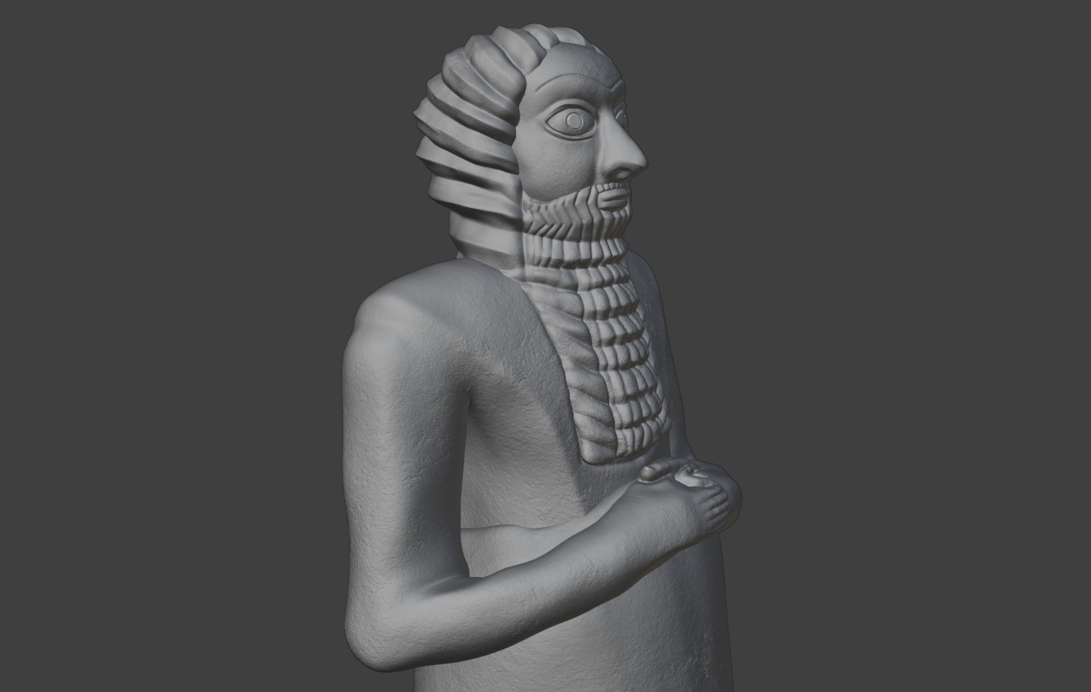 Ea-Nasir Standing Male Worshipper 3D Print 3D print model_6