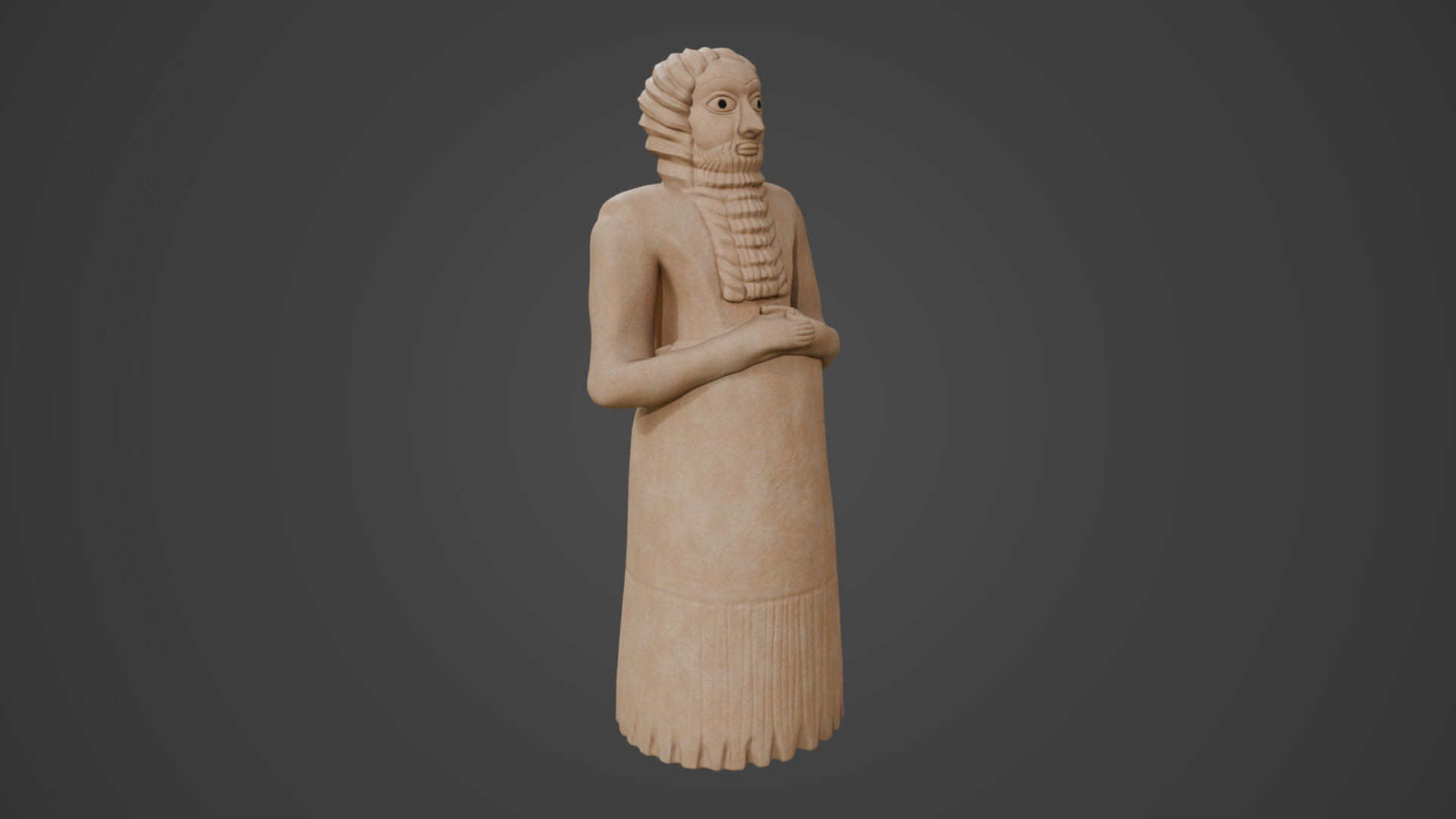 Ea-Nasir Standing Male Worshipper 3D Print 3D print model_4