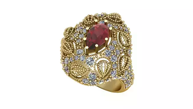 HIP HOP ENGAGEMENT RING 3D PRINTABLE MODEL