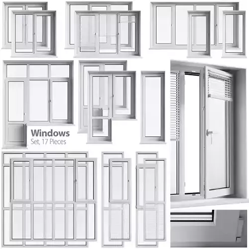 Plastic windows 3D model