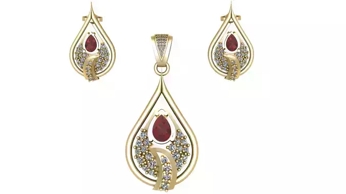 INDIAN ANTIQUE STYLE LOCKET SET 3D PRINTABLE MODEL