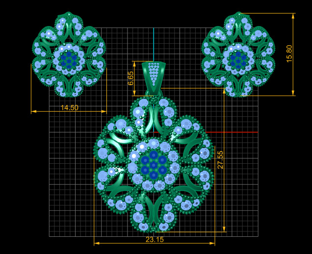 GOLD RUBY LOCKET SET 3D PRINTABLE MODEL 3D print model_4