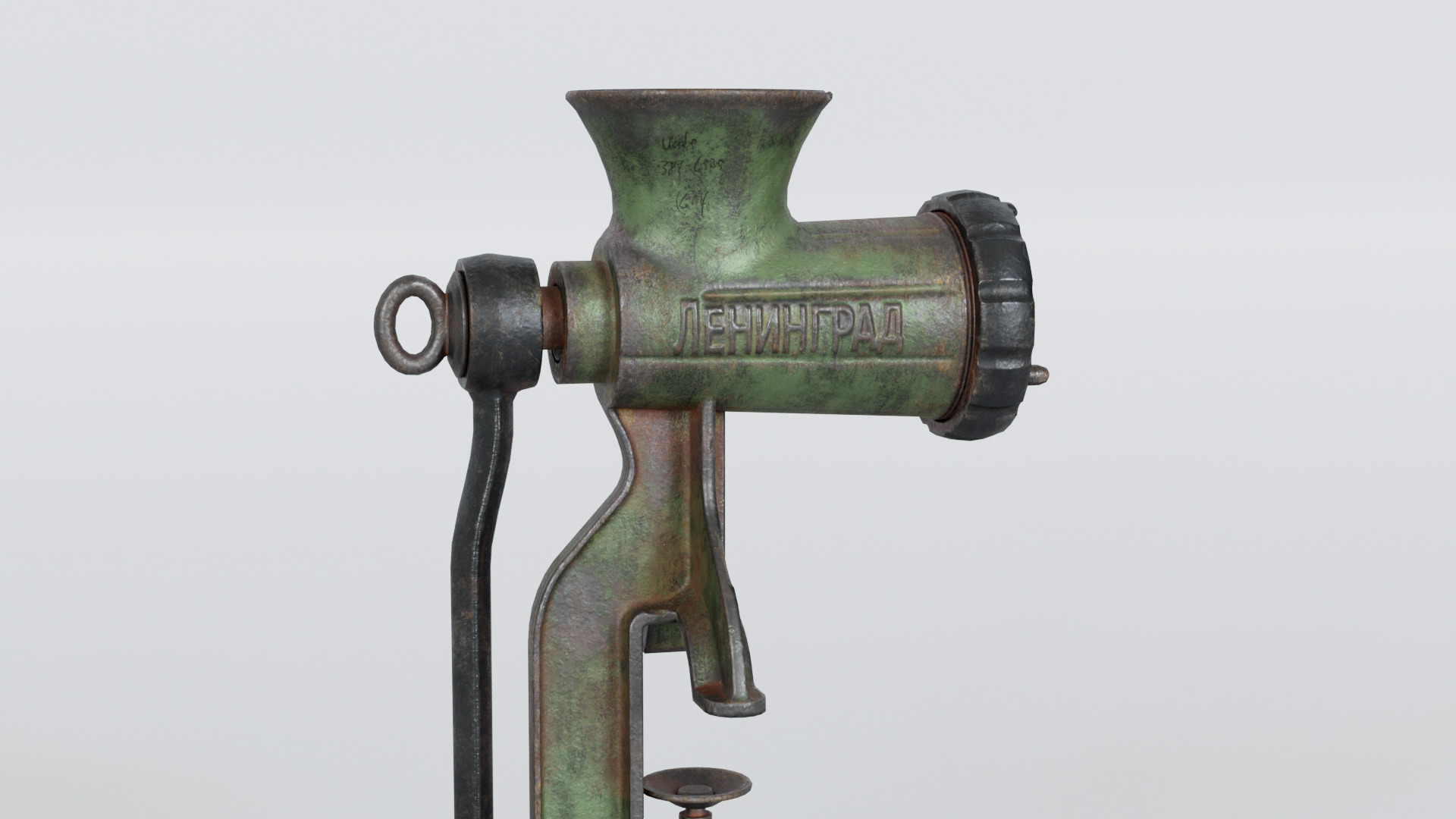 Meat Grinder Tool Low-poly 3D model_7