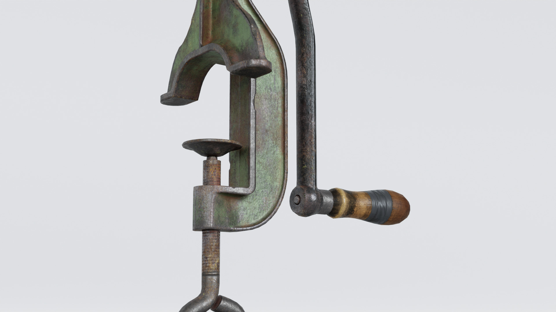 Meat Grinder Tool Low-poly 3D model_4