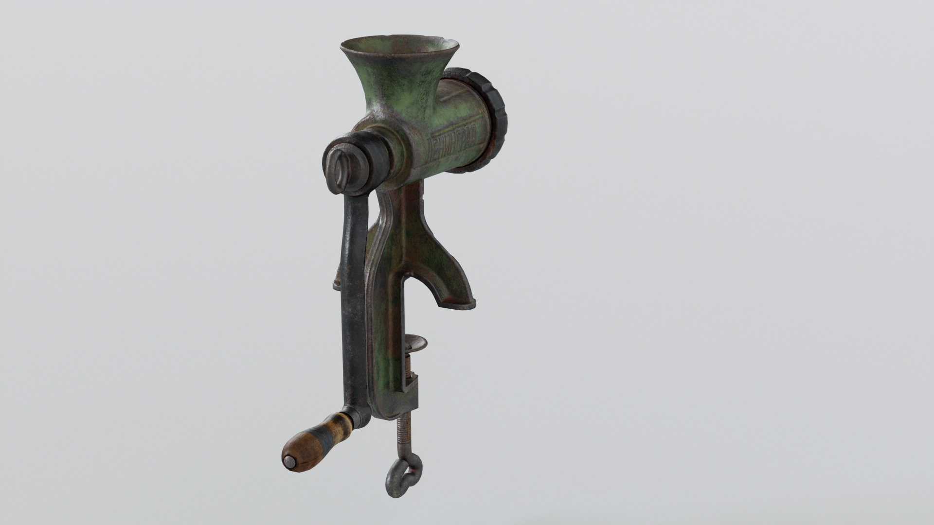 Meat Grinder Tool Low-poly 3D model_2