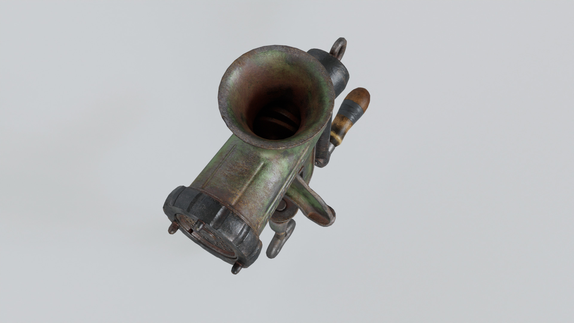 Meat Grinder Tool Low-poly 3D model_6