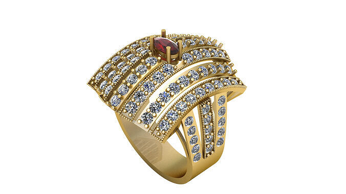 HIP HOP LUXURY RING 3D PRINTABLE MODEL 3D print model